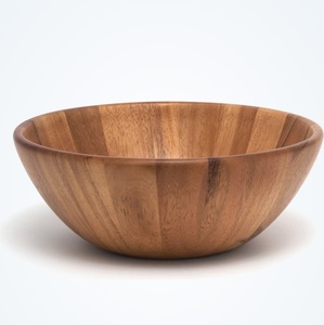 Top Selling Acacia Wood Salad Bowl Eco Friendly Handmade Wooden Serving Bowl for Kitchen & Dining Natural Wood - Product Image 4