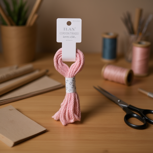 Cordoncino Ritorto Rosa 4mmx5M Ilan - Product Image 3