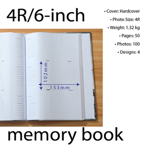 Photo Album with Writing Space 100 Photos Memo <b>Notes</b> 4R Memory <b>Book</b> - Product Image 3