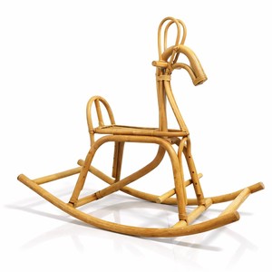Juguetes de animales para montar para niños, columpios de ratán ecológicos, animales de juguete, caballos balancín de caña natural - Product Image 2