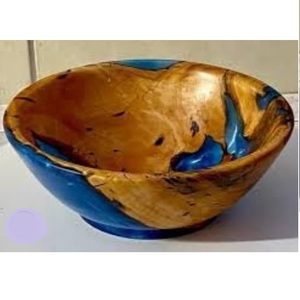 Tazón de Madera de Acacia Más Vendido con Esmalte Impreso, Fabricación Personalizada, Tazón Decorativo para Servir la Cena - Product Image 4