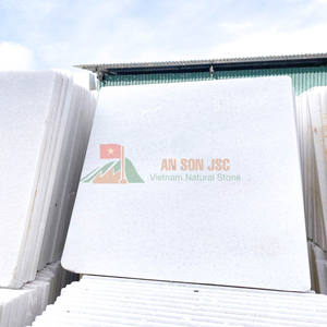 Dalles de marbre blanc pur du Vietnam pour marches d'escalier de luxe, carreaux de pierre naturelle polie, haute qualité, prix de gros - Product Image 1