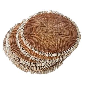 SCI Round Woven <b>Rattan</b> <b>Placemats</b> Wicker Seagrass <b>Placemats</b> Heat Resistant <b>Rattan</b> <b>Placemat</b> Wholesale Natural Mats & Pads CLASSIC - Product Image 1