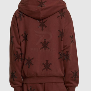 เสื้อฮู้ดผู้ชายประดับเพชร น้ำหนักเบา ระบายอากาศได้ดี ออกแบบเองได้ - Product Image 3