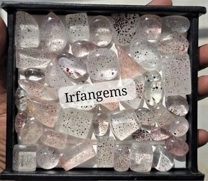 Cabochons de quartz Super Seven 100 % naturels de haute qualité pour la fabrication de bijoux, taille mixte, coupe ovale, pierres précieuses en vrac, Rajasthan Irfan Gems - Product Image 5
