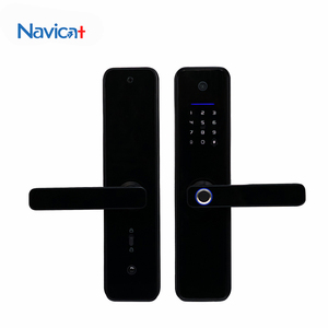 <span class=keywords><strong>Navicat</strong></span>-cerradura de puerta inteligente con cámara, dispositivo electrónico con contraseña Digital, huella Digital, Tuya, Wifi, App - Product Image 1