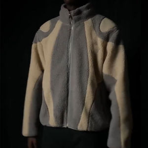 Custom Manufacturer Sherpa <b>Winter</b> Coated Eco-Friendly Windproof Fleece Zip-Up Jacket for Men - Product Image 4
