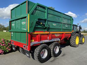 <b>Farm</b> Use Silage Dumper <b>Trailer</b> Heavy Load Agricultural Hydraulic Dump Wagon for Tractor Corn Grass Hay Transport Equipment 5WD+ - Product Image 5
