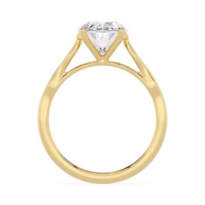 Anillo de compromiso de oro rosa de 10 quilates con diamante cultivado en laboratorio de corte ovalado sofisticado, 2.00 quilates en total, anillo de boda nupcial solitario de lujo - Product Image 6