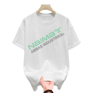 Nouveau T-shirt Homme Été 250g Coton Pur Vintage Motif Étoilé Respirant Anti-humidité Tendance Style Américain Ample - Product Image 2