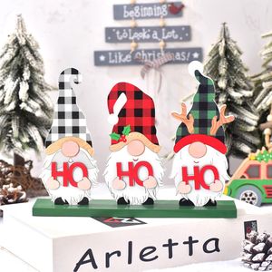 Insegna Rustica in Legno 'Buon Natale' con Gnomi 'Ho Ho Ho', Decorazione Natalizia per Tavolo e Casa, Addobbi per le Festività - Product Image 2