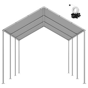Telo di Ricambio per Tettoia Auto/Camion 10x20 piedi, Resistente ai Raggi UV, Impermeabile, Copertura per Garage Portatile - Product Image 1