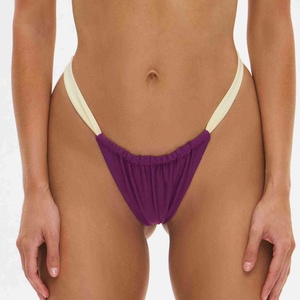 High Quality Custom Style Swimwear <b>Bikini</b> Manufacturer 2 Piece Wide Strap Draped Mesh Thong & Underwire Bra Women <b>Bikini</b> <b>Set</b> - Product Image 3