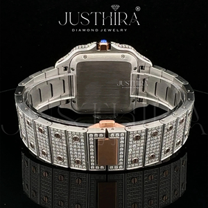 Reloj de Cuarzo con Diamantes Moissanite de la Mejor Calidad, Estilo Ejecutivo para Hombre, Resistente al Agua, Disponible en Grandes Cantidades, Precio de Fábrica - Product Image 4