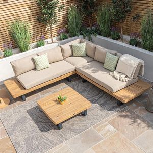 Custom Teak L Shape Sectional <b>Sofa</b> Set Modern <b>Outdoor</b> Furniture Manufacturer - Product Image 1