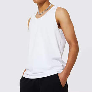 Camiseta sin mangas básica de algodón para hombre, de alta calidad, con logotipo personalizado, de lujo, para verano. - Product Image 1