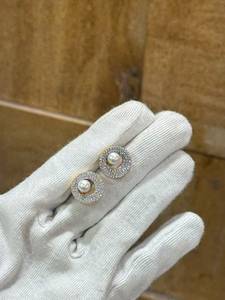 Ensemble de pendentifs en perles plaqué or avec diamants américains et CZ AAA de qualité supérieure pour mariée, bijoux de mode en gros - Product Image 1