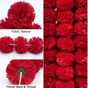 Guirnalda de Caléndulas para Diwali, Flores Artificiales de Caléndula Largas, Decoración India para Pooja, Bodas, Fiestas, Navidad, San Valentín - Product Image 1