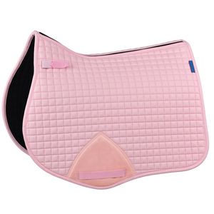 BRAND ZONE1995 Tapis de selle classique personnalisé en coton satiné avec doublure en maille, durable et confortable pour l'équitation et le saut d'obstacles - Product Image 1