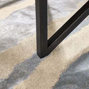 Tavolino da Caffè Moderno e Semplice in Vetro Temperato con Base in Legno Massello e Piano in Vetro Trasparente per Soggiorno - Product Image 6