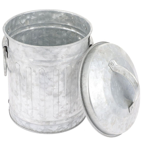 Cubo de Basura Amarillo Artesanal con Tapa, Estilo Único, Contenedor de Reciclaje Metálico, Cubo de Basura de Plástico para Interiores, Recubrimiento Amarillo - Product Image 6