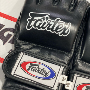 ถุงมือ MMA แบบครึ่งนิ้วรุ่นใหม่ขายดี ถุงมือหนัง Fairtex สำหรับชกมวยไทย ฝึกซ้อมต่อสู้ - Product Image 3