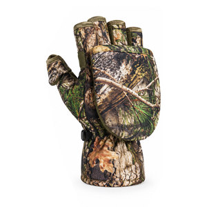 Guantes de tiro de medio dedo con diseño de manopla plegable, agarre antideslizante en la palma y cierre de gancho y bucle para caza y deportes al aire libre - Product Image 2