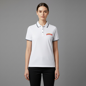 Wholesale 100% cotton Women's Polo Shirts Custom embroidered logo Breathable Short sleeve solid <b>colour</b> comfortable ladies polo - Product Image 1