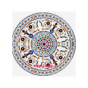 ท็อปโต๊ะทรงกลมฝังหินอ่อนเฟอร์นิเจอร์ใหม่สำหรับตกแต่งบ้านพร้อมท็อปโต๊ะกาแฟสีขาวกลาง - Product Image 3