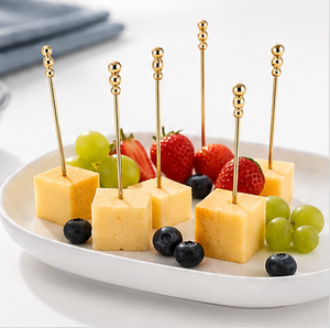 Ensemble de pics à cocktail en métal de haute qualité, brochettes alimentaires réutilisables pour apéritifs, desserts et fêtes - Product Image 2
