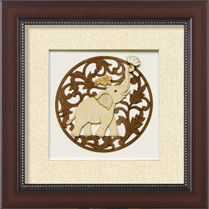 <b>Elephant</b> Premium Natural <b>Decorative</b> Wood Veneer Sheet Modern Design Wall Mounted Multifunction Storage Furniture Interior Design - Product Image 1