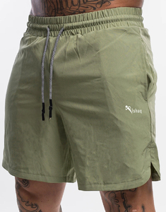 Shorts décontractés pour hommes, taille plus XS-3XL, été, classique, 100% coton, respirant, séchage rapide, travail, plage, gris uni, cordon de serrage, poches - Product Image 6