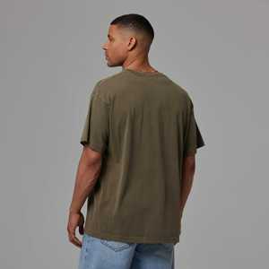<b>mens</b> olive green <b>khaki</b> plain solid blank relaxed oversized fit short sleeve tshirt crewneck basic tee top - Product Image 6