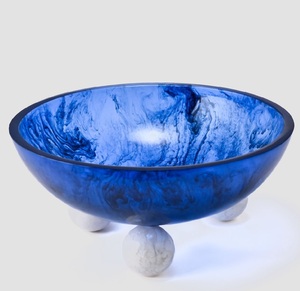 Tazón Allura de Resina Pulida con Efecto Mármol Moderno, Resistente al Calor, Sin Recubrimiento, para Servir, Vajilla para Fiestas, Bodas, Decoración de Mesa, Frutas y Ensaladas - Product Image 5