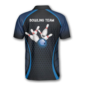 Chemises de bowling personnalisées imprimées pour joueurs, respirantes, 100 % polyester, vêtements de sport anti-humidité, protection UPF 50 - Product Image 4