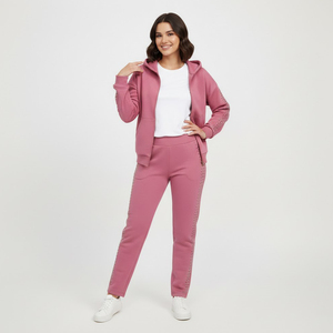 Luxury Design Style Rhinestone Tracksuit Diamond Track Pants & Hoodies Top Quality Material Rhinestone Sweat Suit - Product Image 5