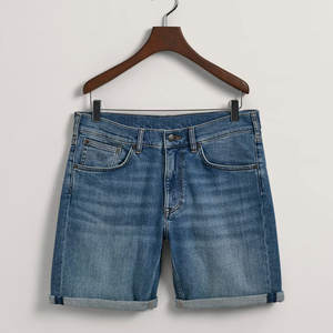 Shorts en jean pour homme, tissu léger au toucher doux, confort toute la journée, design fonctionnel traditionnel à cinq poches - Product Image 6