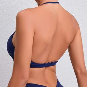 Sujetador deportivo de yoga transpirable y ecológico de alta sujeción para mujer con almohadillas extraíbles, tirantes desmontables y secado rápido - Product Image 3