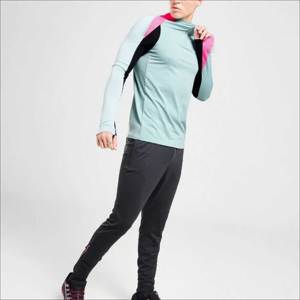 Camiseta de Entrenamiento de Fútbol para Hombre, Cierre de Cremallera 1/4, Manga Larga, Deportiva, de Secado Rápido, para Gimnasio, Ropa Deportiva de Verano - Product Image 1