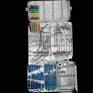 Kit de cirugía espinal mínimamente invasiva Phantom ML MIS, sistema Metrix con instrumentos y retractores, de acero inoxidable con caja - Product Image 1