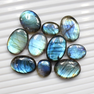 High Quality 10x14mm <b>Blue</b> Flashy Natural Sapphire Oval Cut Star Optical Effect Smooth Cabochon Loose Jewelry Making Wholesale - Product Image 2