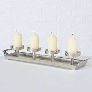 Support à bougies en aluminium à 4 bras pour la décoration de la maison et les mariages, taille personnalisable, écologique et durable - Product Image 2