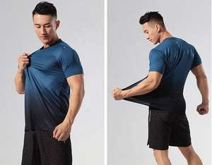 Camisetas de Gimnasio para Hombre, Transpirables, Talla Personalizada, Ecológicas, de Secado Rápido, Antiarrugas, Material Spandex/Poliéster, Corte Regular, Nuevo Stock - Product Image 3