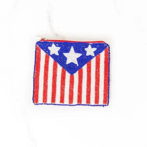 Handmade Beaded Butterfly Coin Purse Colorful Seed Bead Embroidered Zipper Pouch <b>Small</b> Boho <b>Wallet</b> Bag - Product Image 1