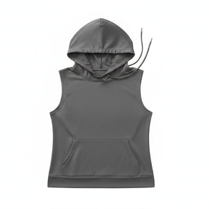 2026 Customized New Fashion Tank <b>Top</b> Hoodies For Women's Casual Wear Solid Color Breathable Lightweight Cotton Sleeveless Hoodie - Product Image 4