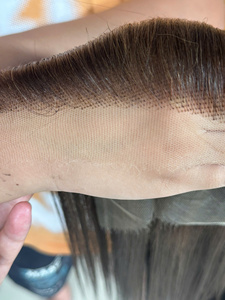 Offre Spéciale AZURA HAIR HD Mèches Brunes Lisses Frontal en Cheveux Humains Grande Densité Double Drawn 250% Pré-Plucké Ligne de Cheveux Naturelle - Product Image 5