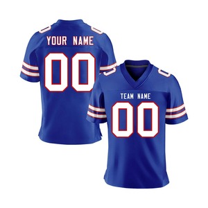 Custom American Football Jersey V-Neck Short Sleeve Sublimated Mesh 100% Polyester Breathable Front Moisture Wicking Team <b>Name</b> - Product Image 5