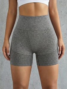 Women Premium Seamless Yoga Shorts High Waist Gym Workout Fitness <b>Running</b> Shorts - Product Image 1