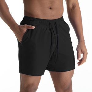 Shorts de sport pour hommes en polyester respirant à taille élastique de 5 pouces, décontractés, anti-humidité, pour la course à pied et le fitness - Product Image 1