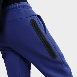 Men's Blue Elastic Waist Sweatpants With Side Pockets Casual Jogger Pants Autumn Wear Breathable Knitted Fabric - Product Image 4